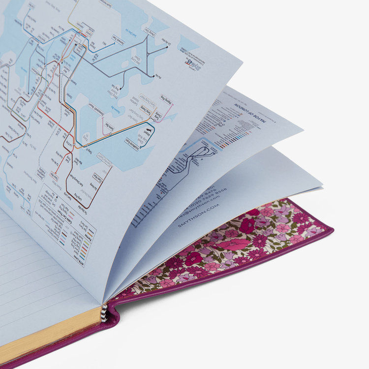 Smythson 2027 Soho Liberty Weekly Diary in Pastegrain BRIGHT PURPLE