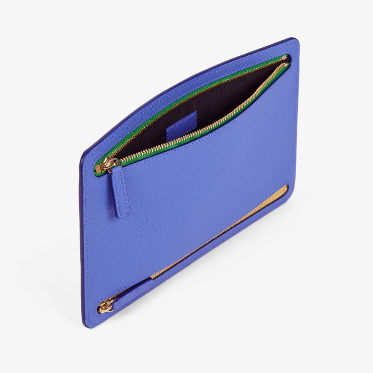 Smythson Panama Multi-Zip Case ULTRA VIOLET