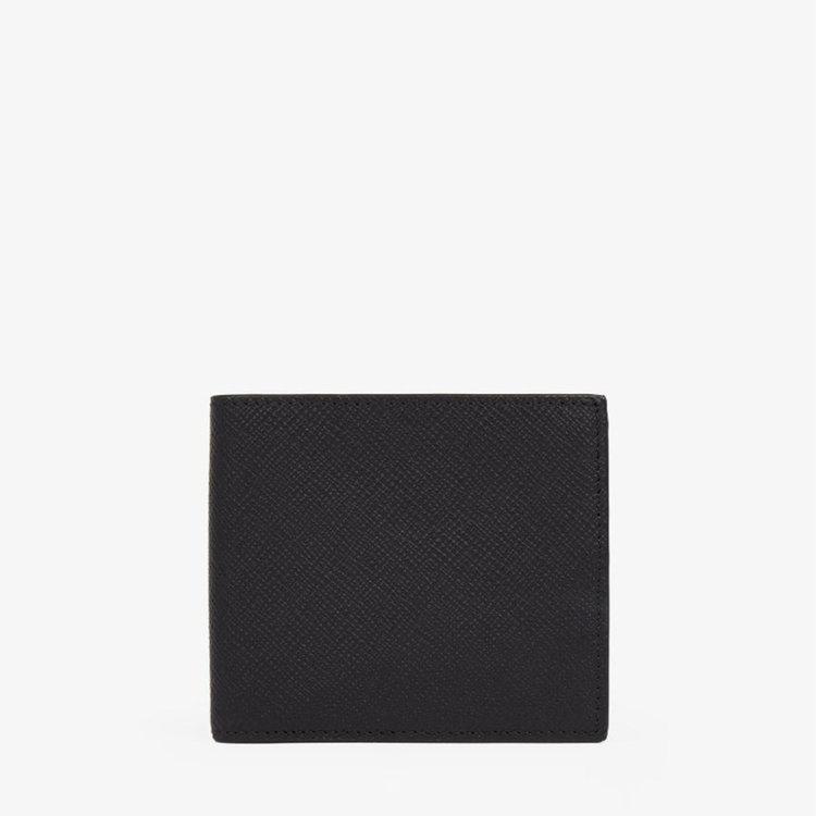 Smythson 6 Card Slot Wallet in Panama BLACK