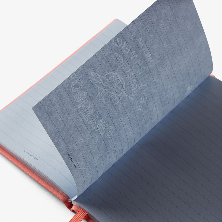 Smythson Sugar and Spice Panama Notebook in Pastegrain CANDY PINK