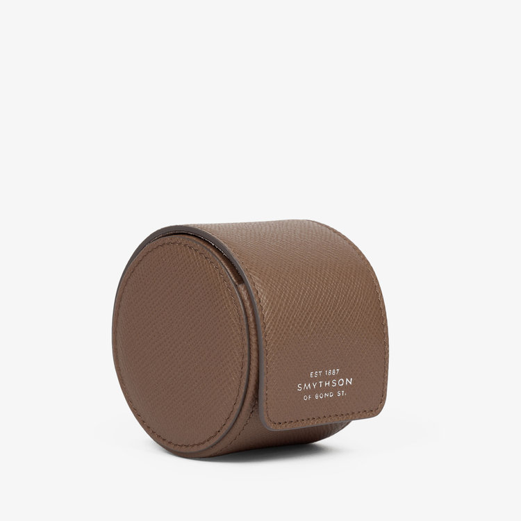 Smythson Panama Single Watch Roll FAWN