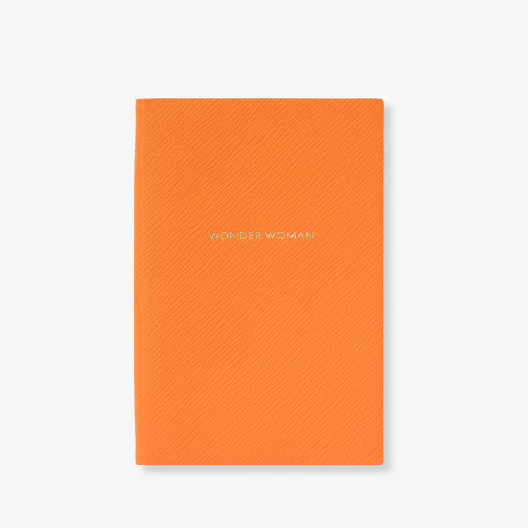 Smythson Pastegrain Chelsea Wonder Woman BRIGHT TANGERINE