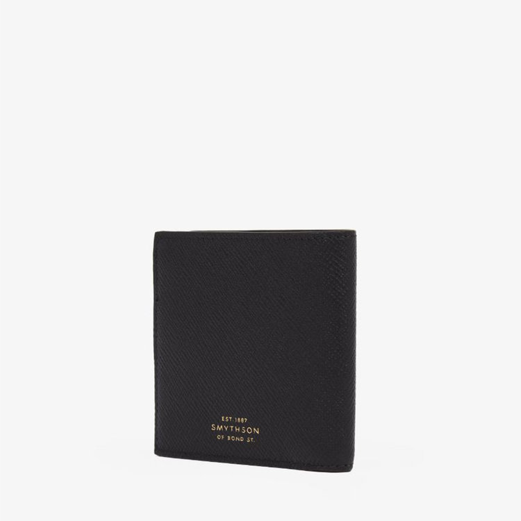Smythson 6 Card Slot Wallet in Panama BLACK