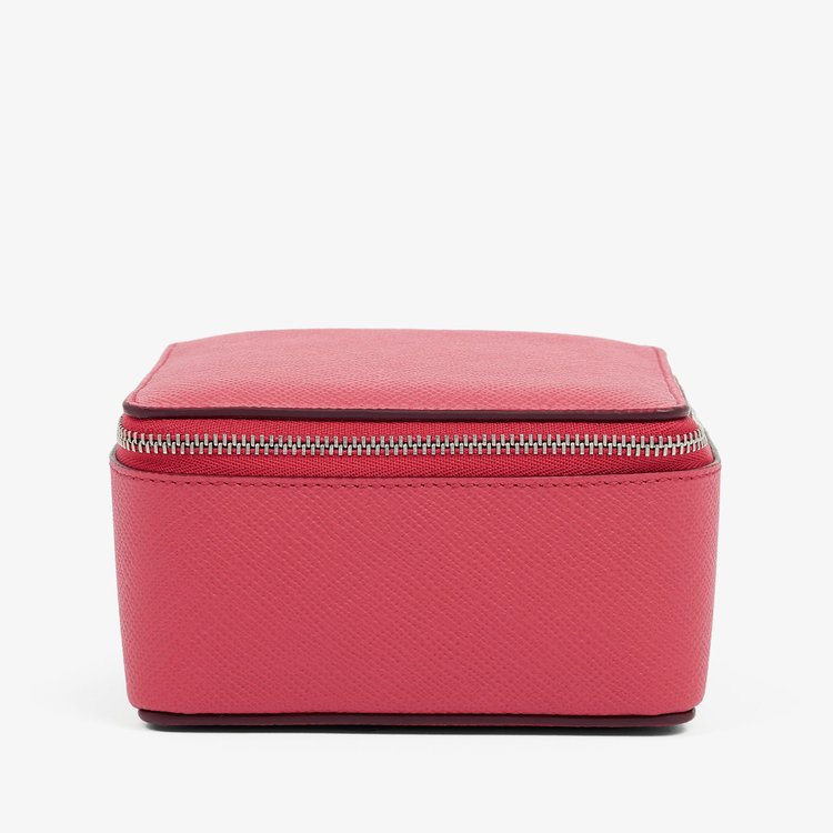 Smythson Panama Large Trinket Case RASPBERRY