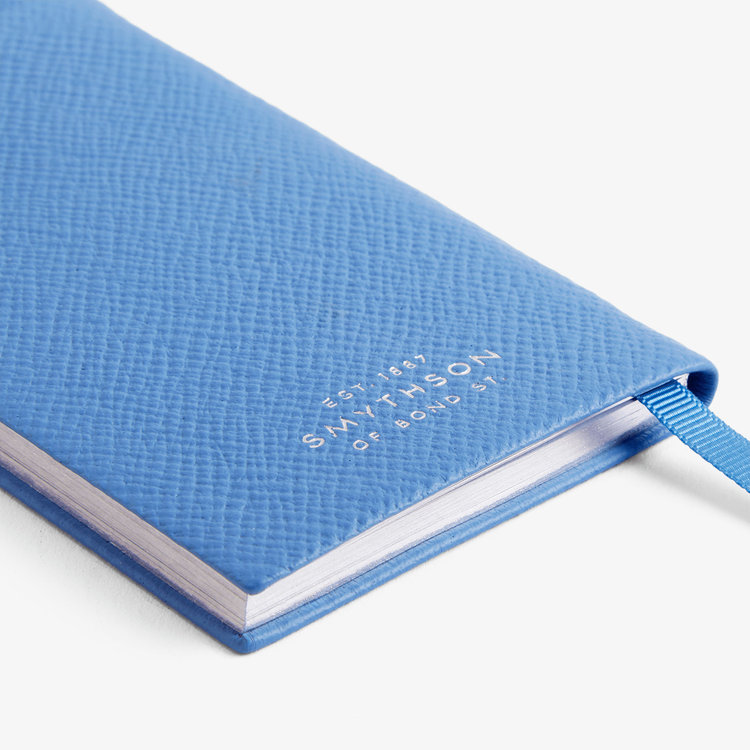 Smythson 【予約】2027 Wafer Weekly Diary in Pastegrain NILE BLUE