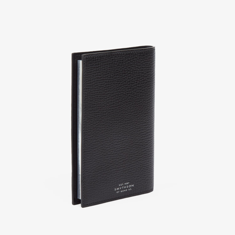 Smythson Refillable Small Evergreen Notebook in Ludlow BLACK