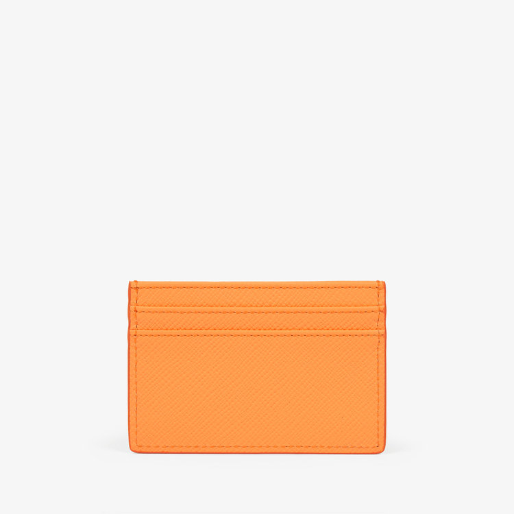 Smythson Panama Flat Card Holder LIGHT ORANGE