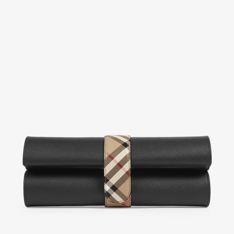 Smythson Burberry x Smythson Chess Roll in Panama BLACK