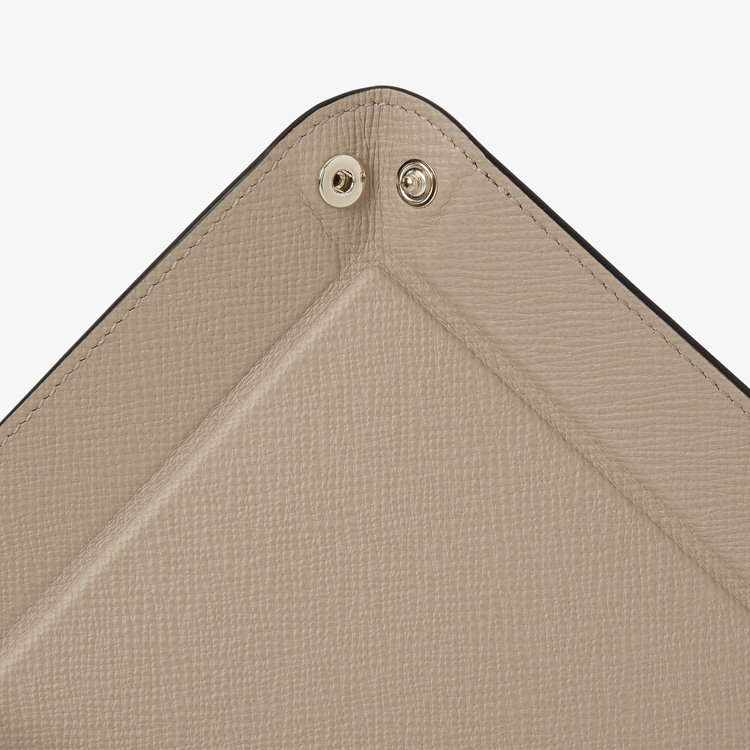 Smythson Panama Small Rect Trinket Tray SANDSTONE