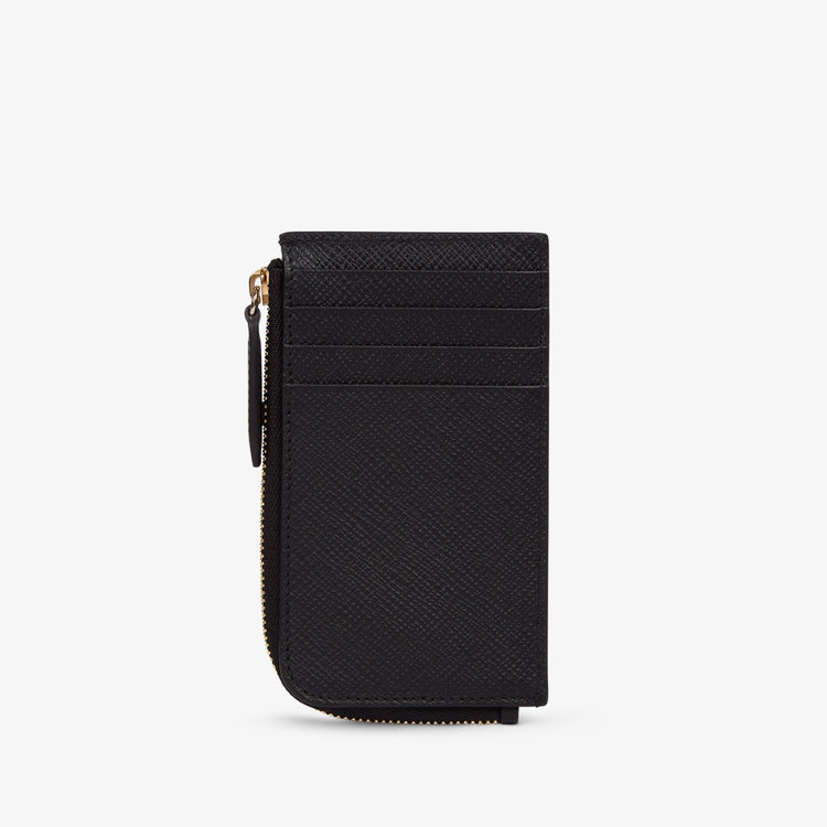 Smythson Panama 4CC Coin Purse BLACK