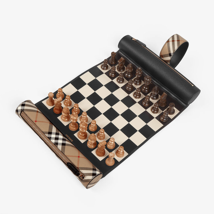 Smythson Burberry x Smythson Chess Roll in Panama BLACK