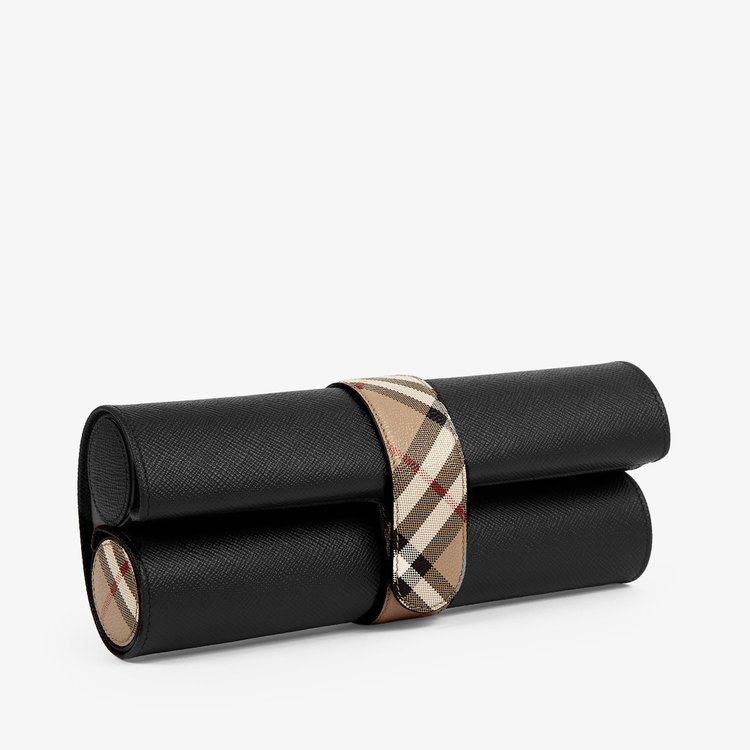 Smythson Burberry x Smythson Chess Roll in Panama BLACK