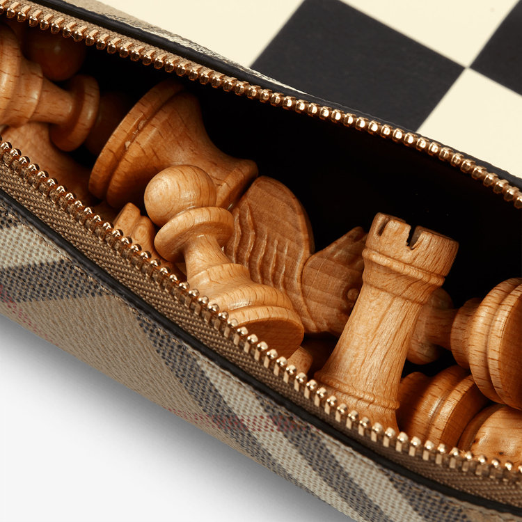 Smythson Burberry x Smythson Chess Roll in Panama BLACK