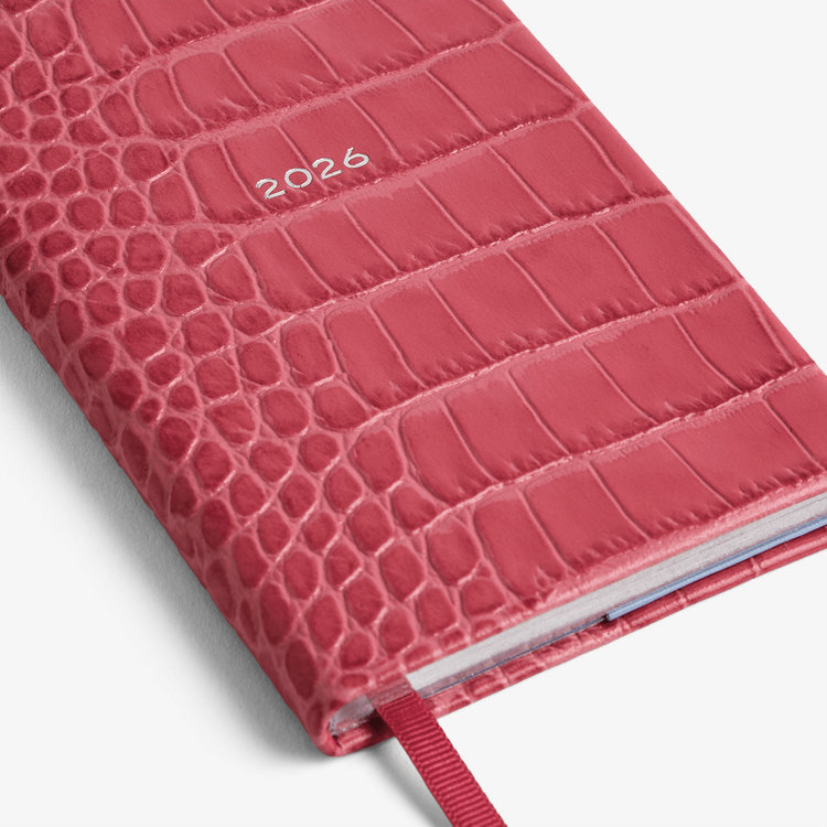 Smythson Mara 2026 Panama Weekly Diary  RASPBERRY