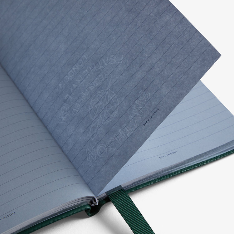 Smythson Pastegrain Chelsea Notebook FOREST GREEN
