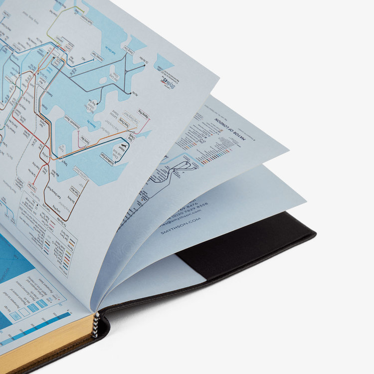 Smythson Pastegrain 2026 Soho Daily Diary BLACK