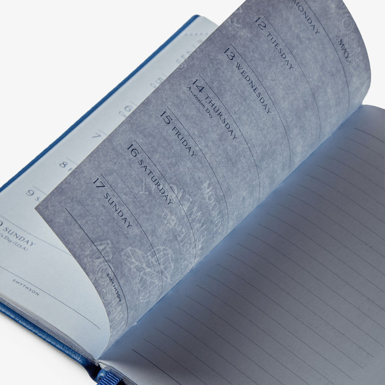 Smythson 【予約】2027 Memoranda Weekly Diary in Pastegrain CERULEAN