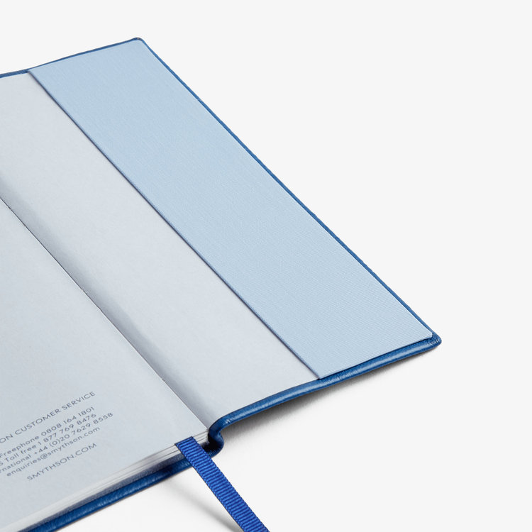 Smythson 【予約】2027 Memoranda Weekly Diary in Pastegrain CERULEAN
