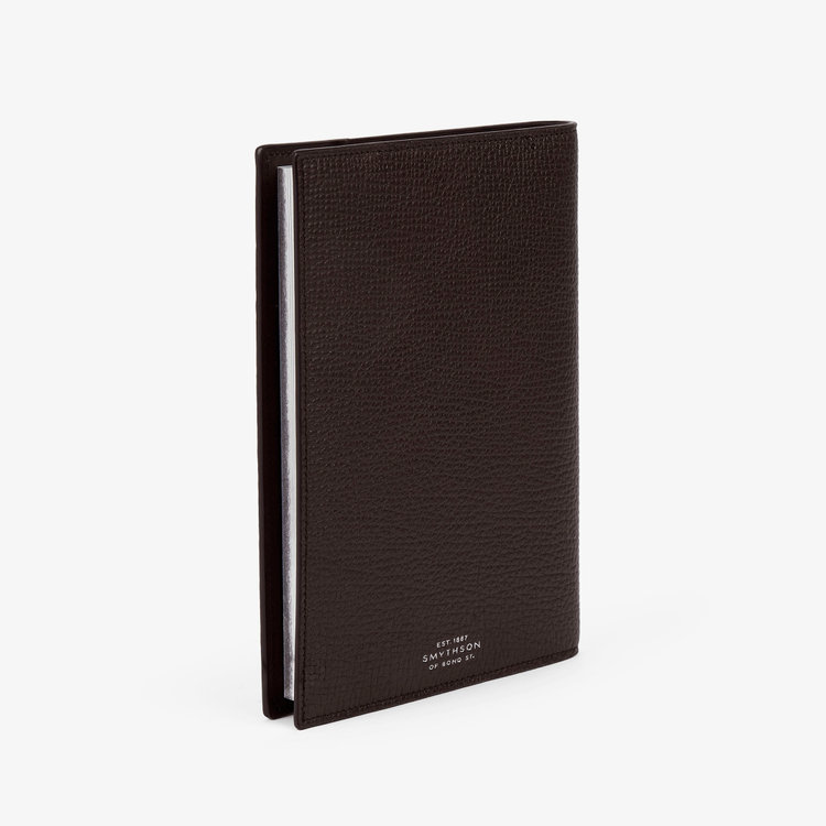 Smythson Ludlow Medium Evergreen Notebook DARK BROWN