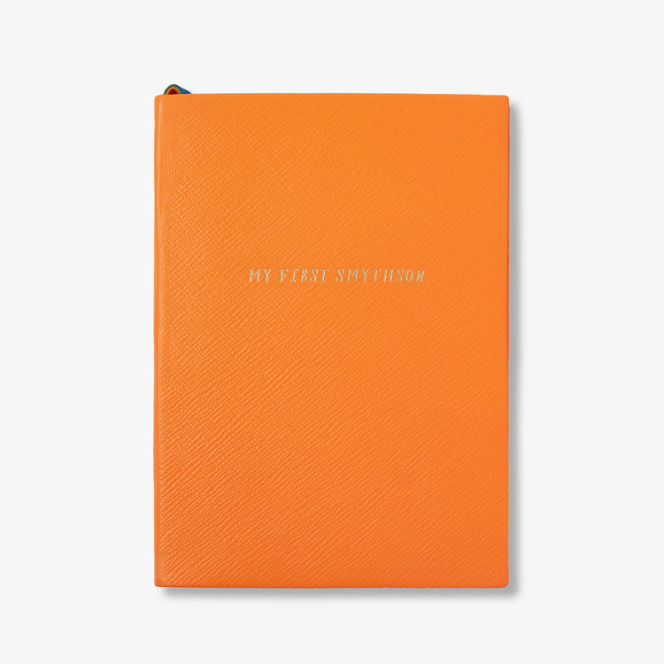Smythson Pastegrain Soho My First Smythsonthson Erine BRIGHT TANGERINE