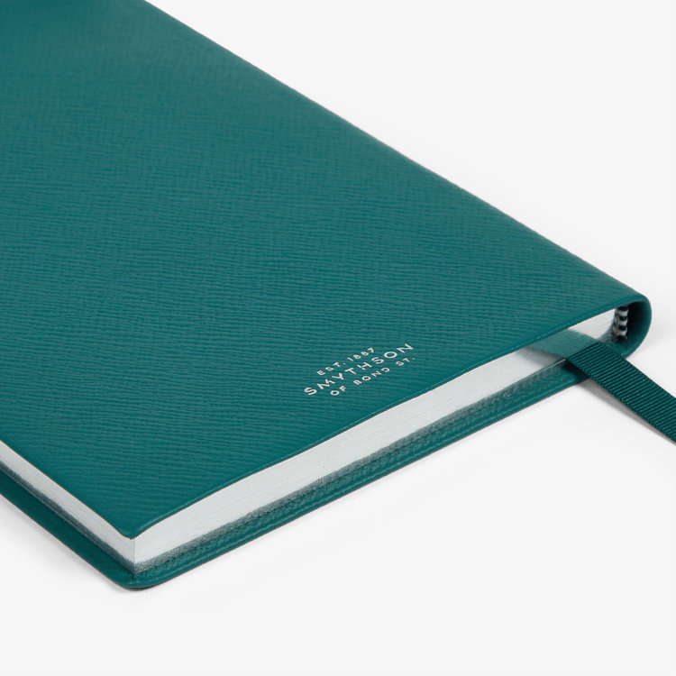 Smythson Pastegrain Soho Notebook PETROL