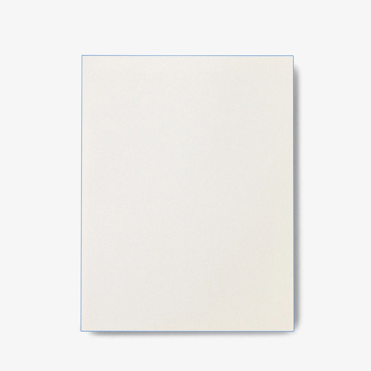 Smythson Single Border Kings Sheets X25 WHITE MATT NILE BLUE