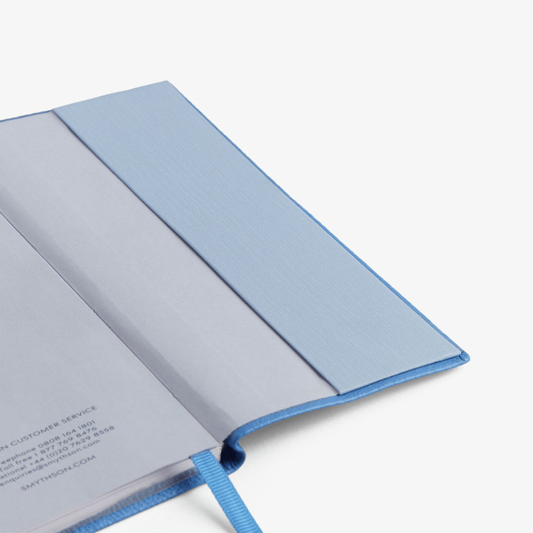 Smythson 2027 Memoranda Weekly Diary in Pastegrain NILE BLUE