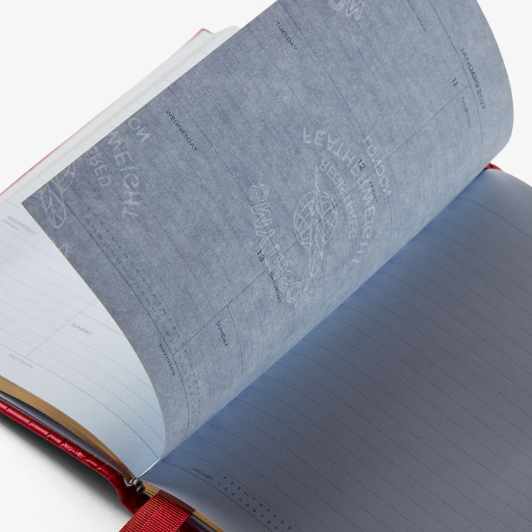 Smythson 【予約】2027 Soho Weekly Diary with Slide in Mara RED