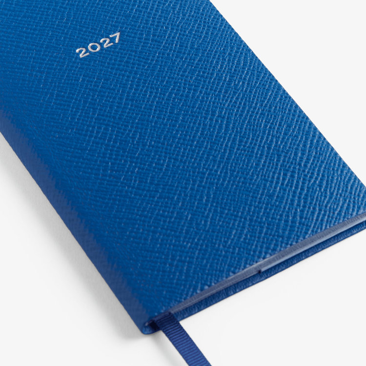 Smythson 2027 Memoranda Weekly Diary in Pastegrain CERULEAN