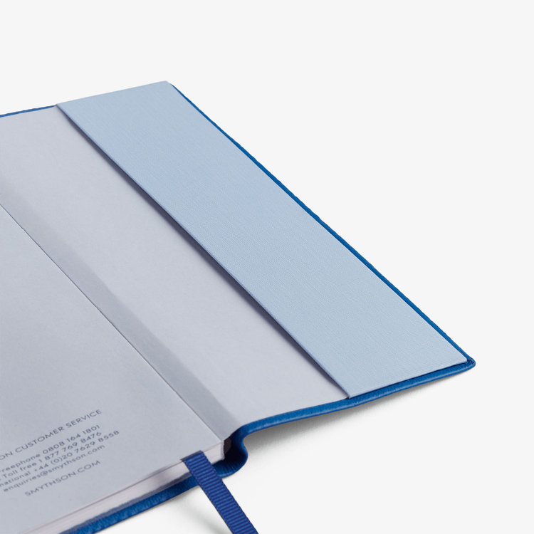 Smythson 2027 Memoranda Weekly Diary in Pastegrain CERULEAN