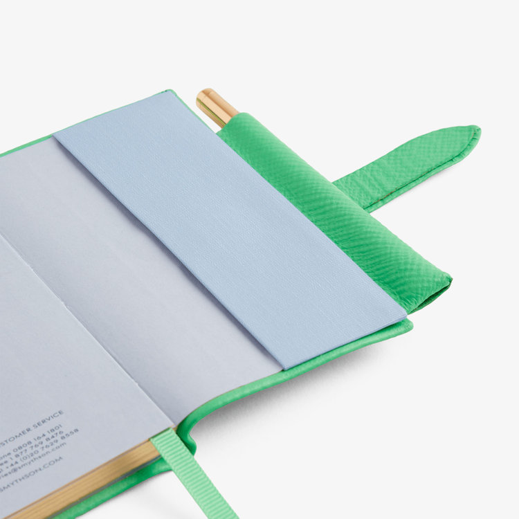 Smythson 2027 Wafer Weekly Diary with Pencil in Pastegrain SHAMROCK