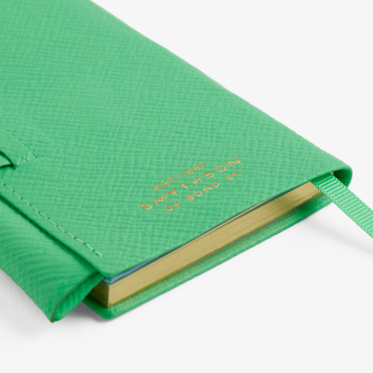 Smythson 2027 Wafer Weekly Diary with Pencil in Pastegrain SHAMROCK