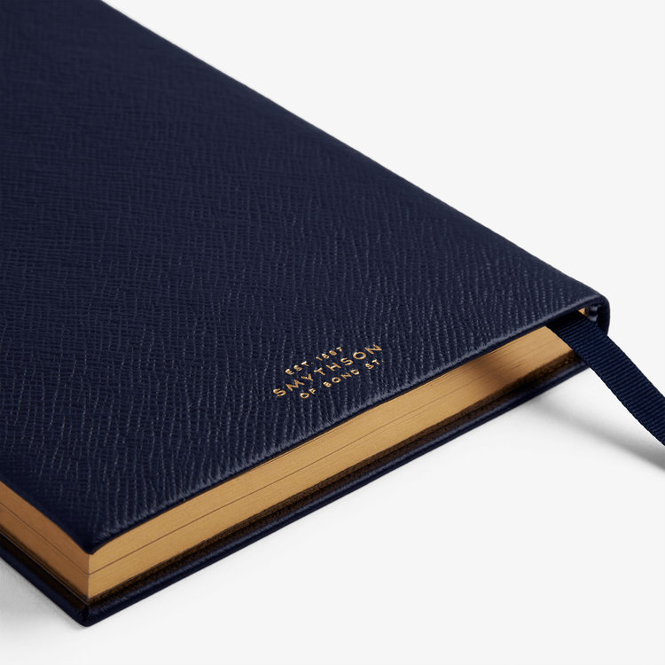 Smythson 2027 Soho Daily Diary in Pastegrain NAVY