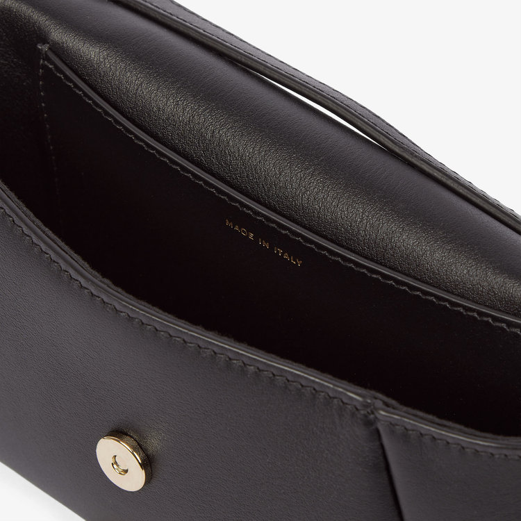 Smythson Small Envelope Crossbody Bag in Milton BLACK