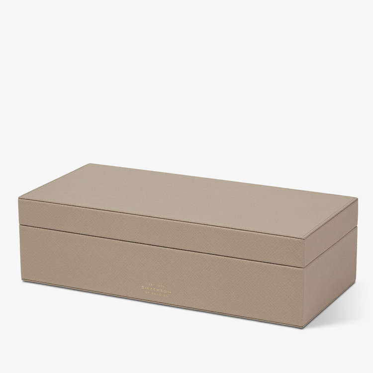 Smythson Panama Large Box SANDSTONE