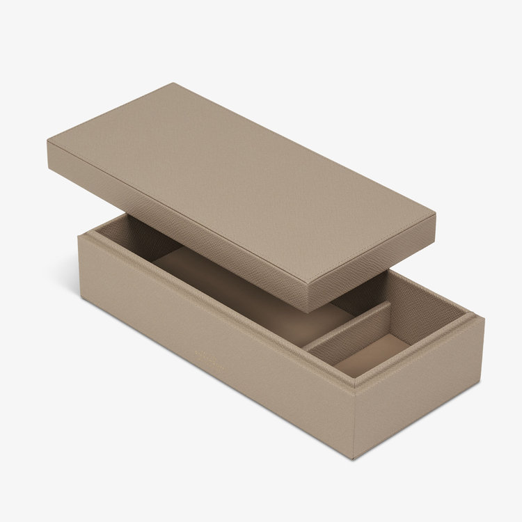 Smythson Panama Large Box SANDSTONE