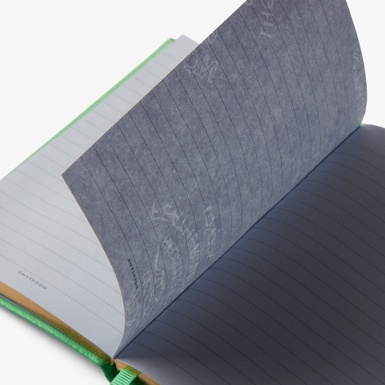 Smythson Out of Office Panama Notebook in Pastegrain SHAMROCK