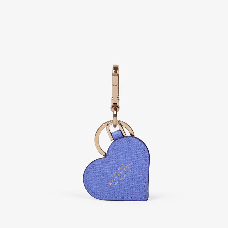 Smythson Panama Heart Keyring ULTRA VIOLET