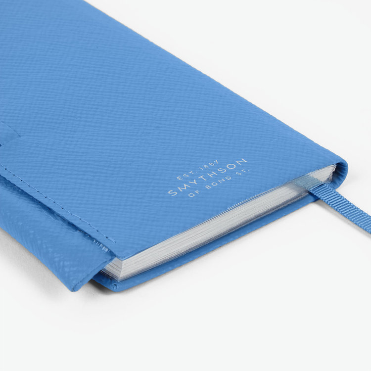 Smythson Pastegrain 2026 Panama Diary with Pencil NILE BLUE