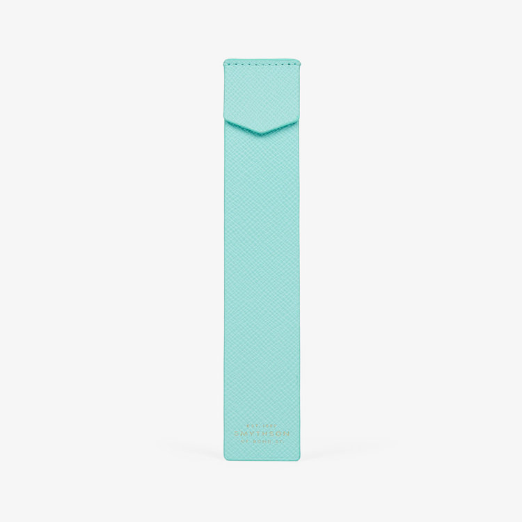 Smythson Panama Bookmark BRIGHT AQUA