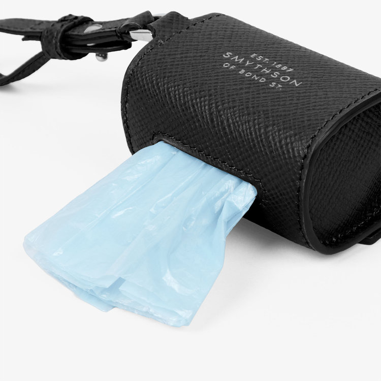 Smythson Dog Bags Holder in Panama BLACK
