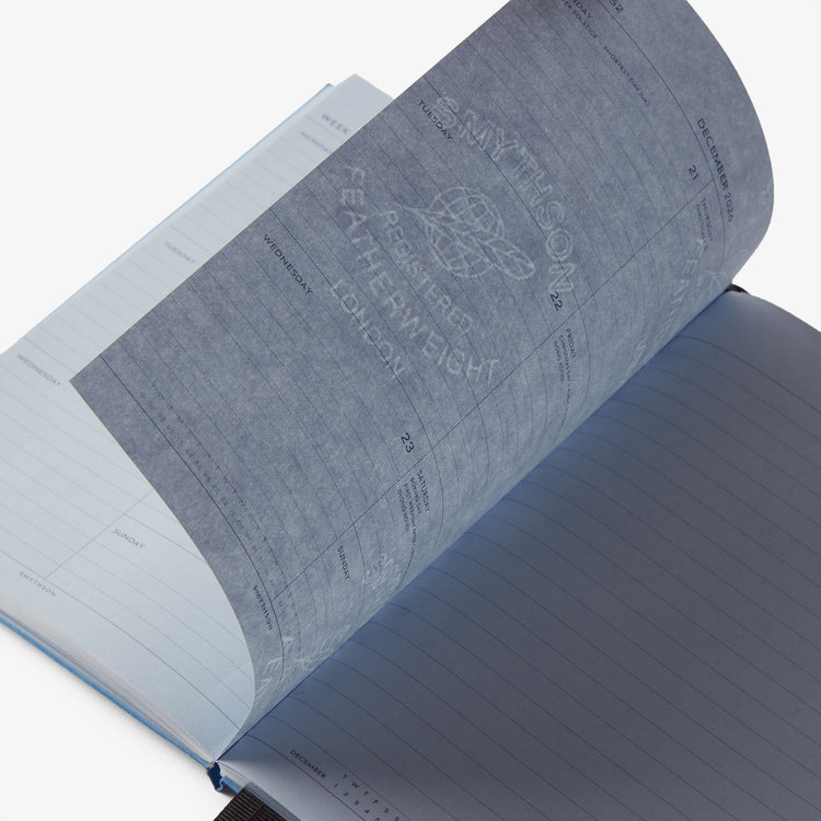 Smythson 【予約】2027 Evergreen Diary Refill NILE BLUE