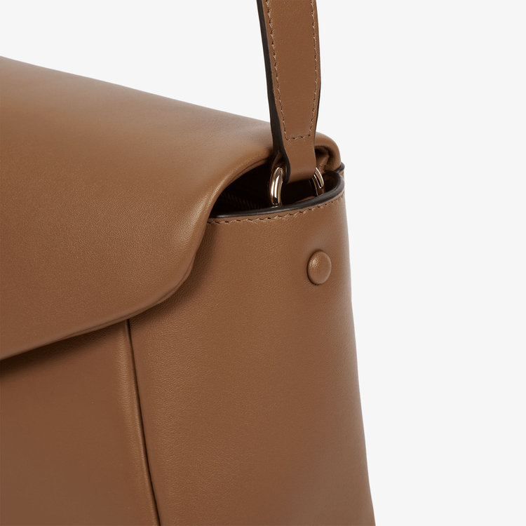 Smythson Envelope Crossbody Bag in Milton TRUFFLE