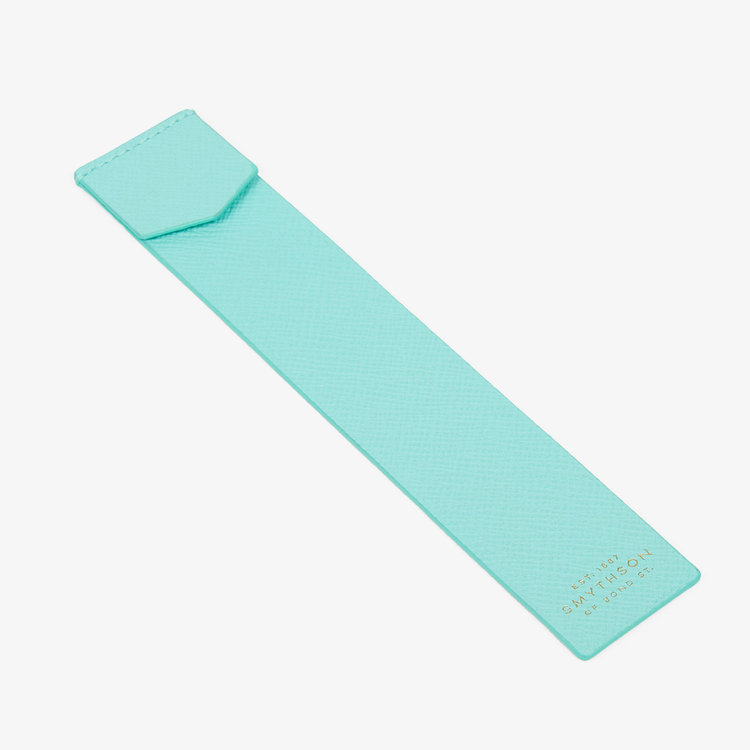 Smythson Panama Bookmark BRIGHT AQUA