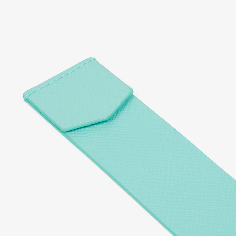 Smythson Panama Bookmark BRIGHT AQUA