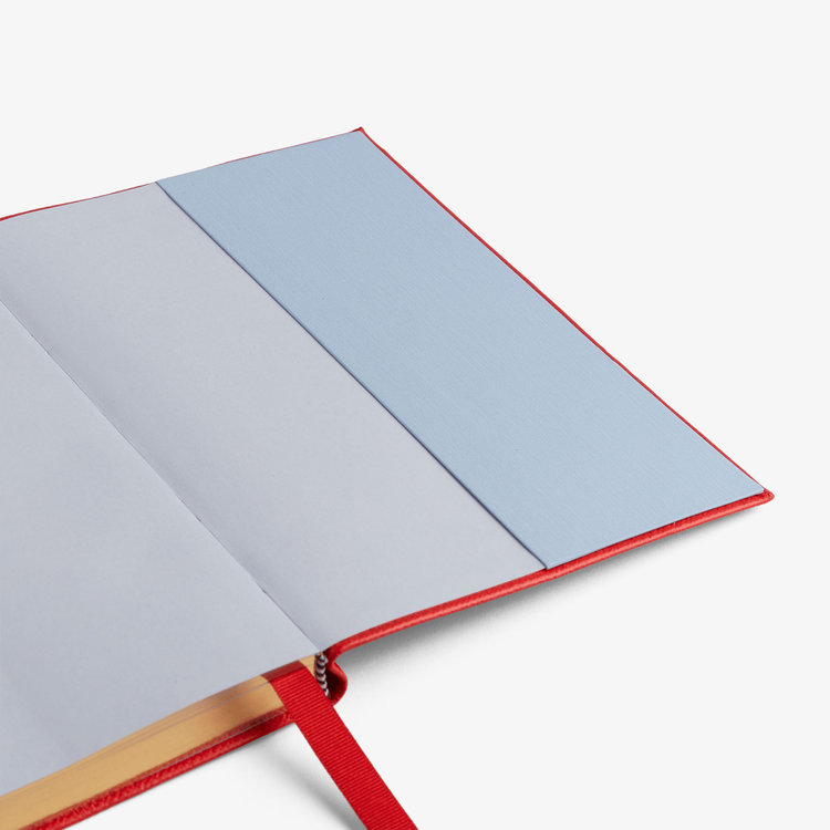 Smythson 2027 Soho Daily Diary in Pastegrain SCARLET RED