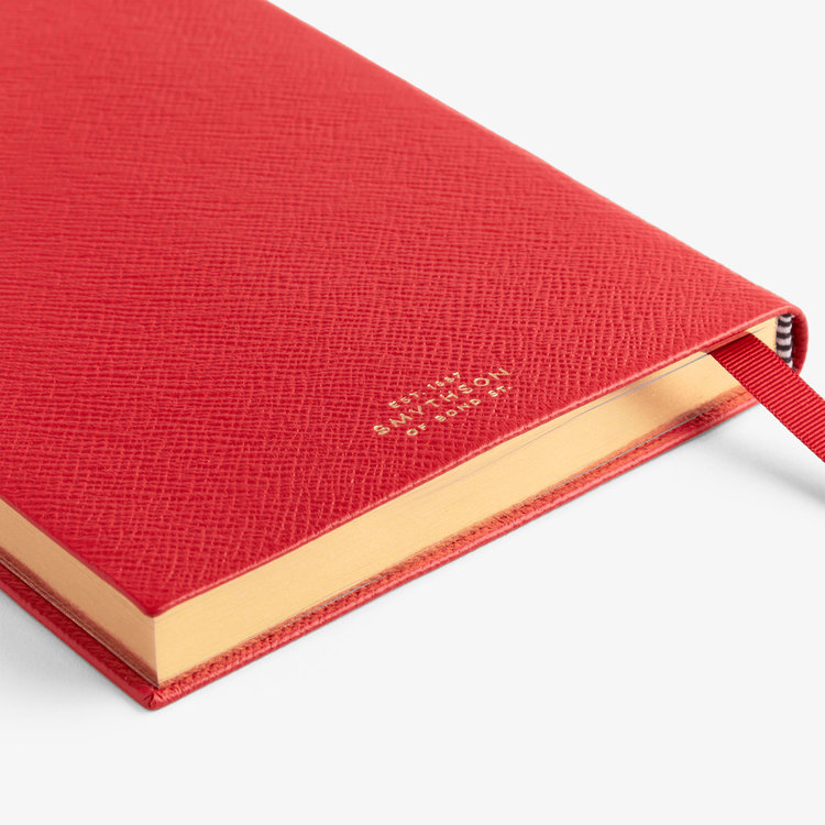 Smythson 2027 Soho Daily Diary in Pastegrain SCARLET RED