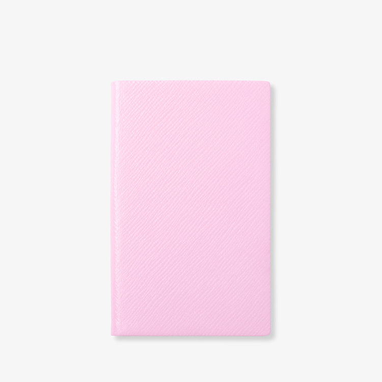Smythson Pastegrain Panama Notebook PEARL PINK