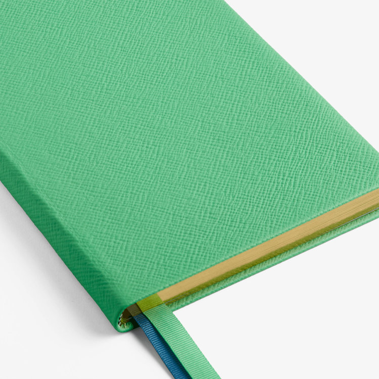 Smythson Pastegrain Soho Notebook SHAMROCK