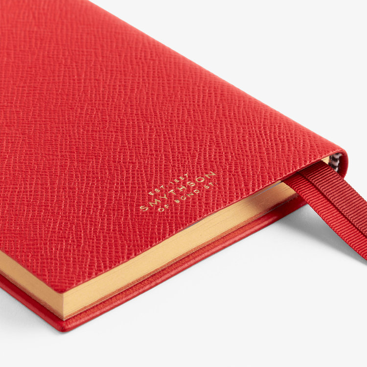 Smythson 2027 Chelsea Weekly Diary in Pastegrain SCARLET RED